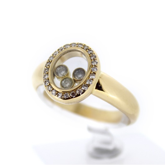 Juweel Chopard Happy Diamonds ring geelgoud 18karaat briljant '69547-1219-TWDH'