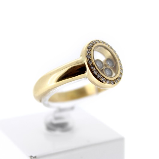 Juweel Chopard Happy Diamonds ring geelgoud 18karaat briljant '69547-1219-TWDH'