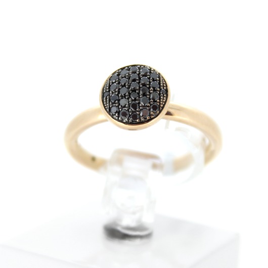 Juweel Tirisi Jewelry ring 18karaat rosé goud zwarte diamant TR1117BLDP 'OTL-2049'