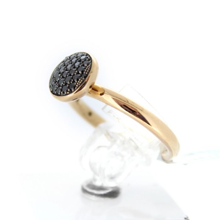 Juweel Tirisi Jewelry ring 18karaat rosé goud zwarte diamant TR1117BLDP 'OTL-2049'