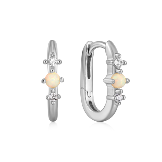 Juweel Ania Haie Ear Edit Kyoto Opal Oval Huggie Hoop Earrings E047-01H