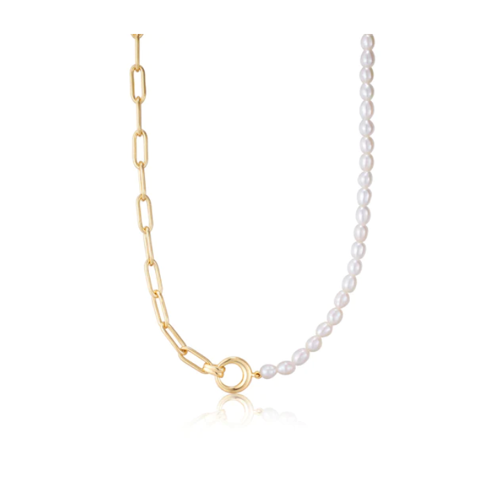 Juweel Ania Haie Pearl Power Pearl Chunky Link Chain Necklace N043-01G