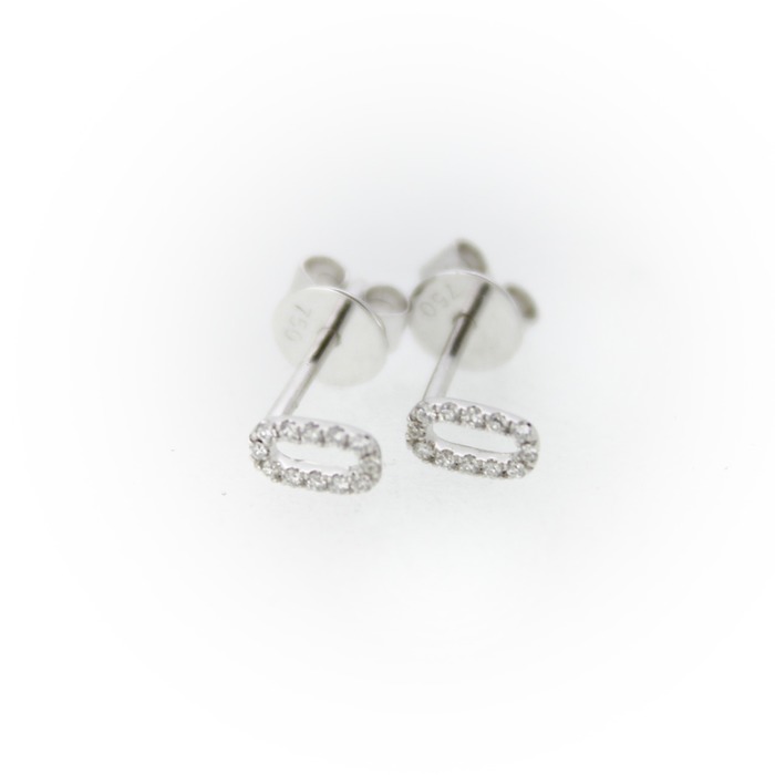 Juweel Pigou oorbellen witgoud 18K briljant 0.07CT GO3112WB 'OTL-5028' 