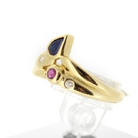 Juweel Ring Geelgoud 18karaat briljant 'CV-1284-TWDH' Juweel Ring Geelgoud 18karaat briljant 'CV-1284-TWDH'