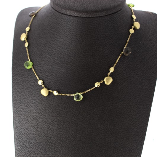Juweel Femme Adorée collier geelgoud 18 karaat kleurstenen '69737-1231-TWDH'