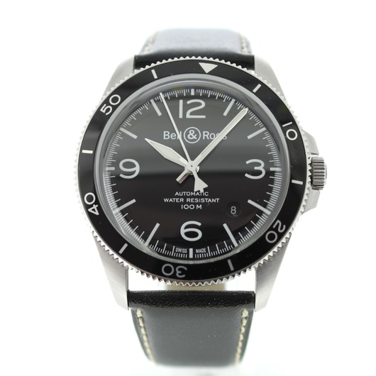 Horloge Bell & Ross BR V2-92 Black Steel BRV292-BL-ST/SCA