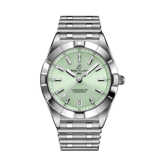 Horloge Breitling Chronomat 32 mint green A77310101L1A1