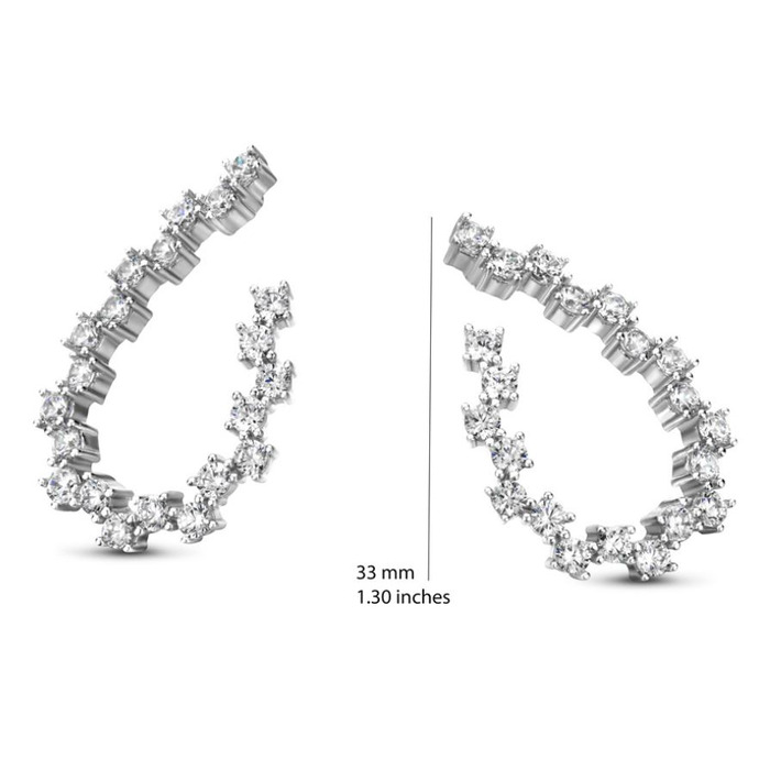 Juweel Silver Rose earrings EA2316W