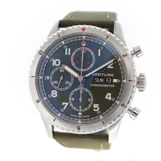 Horloge Breitling 8 Chronograph 43 Curtiss Warhawk Aviator Navitimer A133161A1L1X2 '69489-668-TWDH'