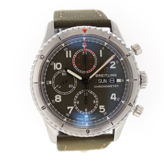 Horloge Breitling 8 Chronograph 43 Curtiss Warhawk Aviator Navitimer A133161A1L1X2 '69489-668-TWDH'