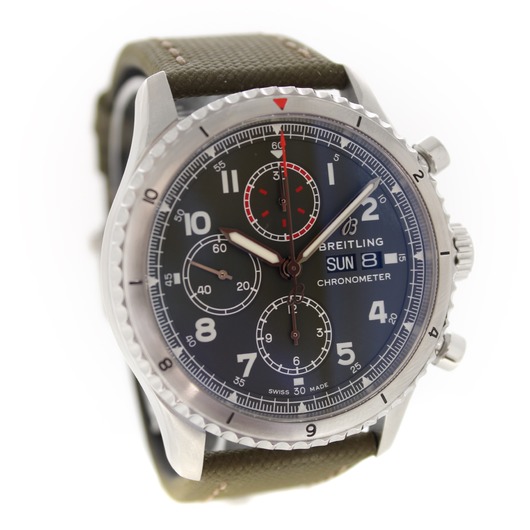 Horloge Breitling 8 Chronograph 43 Curtiss Warhawk Aviator Navitimer A133161A1L1X2 '69489-668-TWDH'