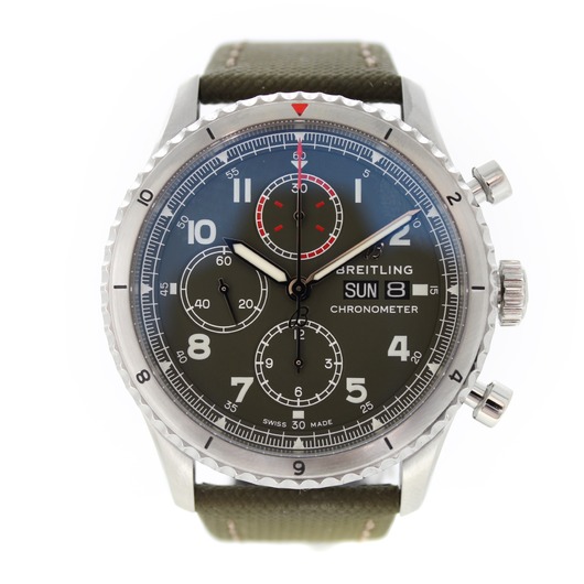 Horloge Breitling 8 Chronograph 43 Curtiss Warhawk Aviator Navitimer A133161A1L1X2 '69489-668-TWDH'