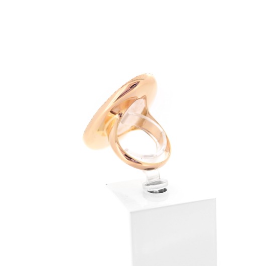 Juweel Ring rosé goud 18K Quartz briljant '70052-1241-TWDH'