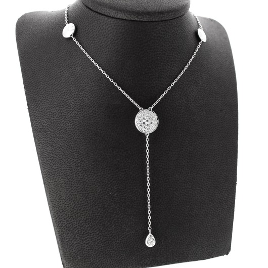 Juweel Collier en hanger witgoud 18 karaat briljanten '70056-1235-TWDH'