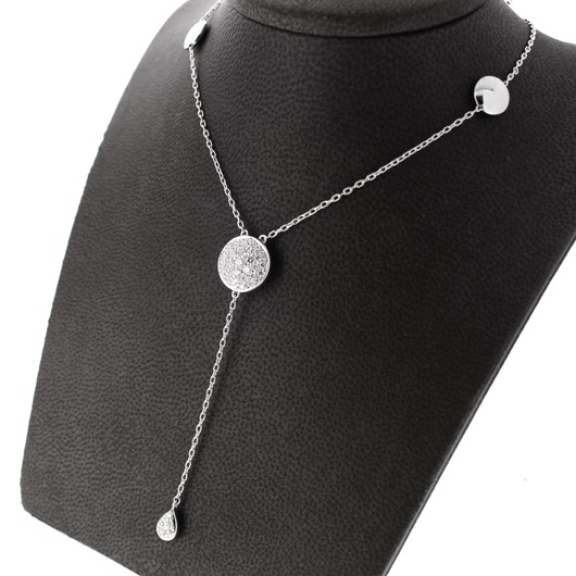 Juweel Collier en hanger witgoud 18 karaat briljanten '70056-1235-TWDH'