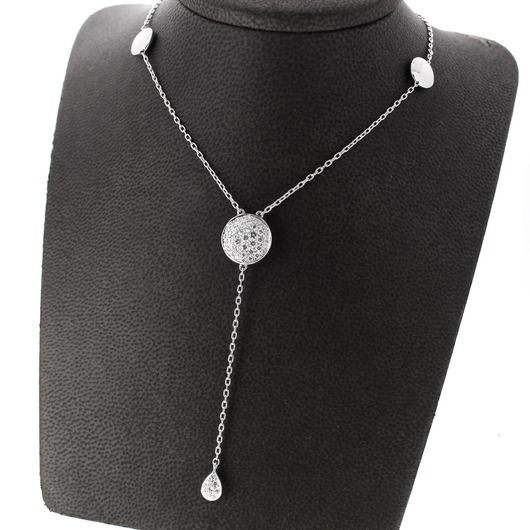 Juweel Collier en hanger witgoud 18 karaat briljanten '70056-1235-TWDH'