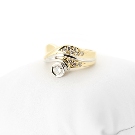 Juweel Ring bicolorgoud 18 karaat met briljant '70050-1240-TWDH'