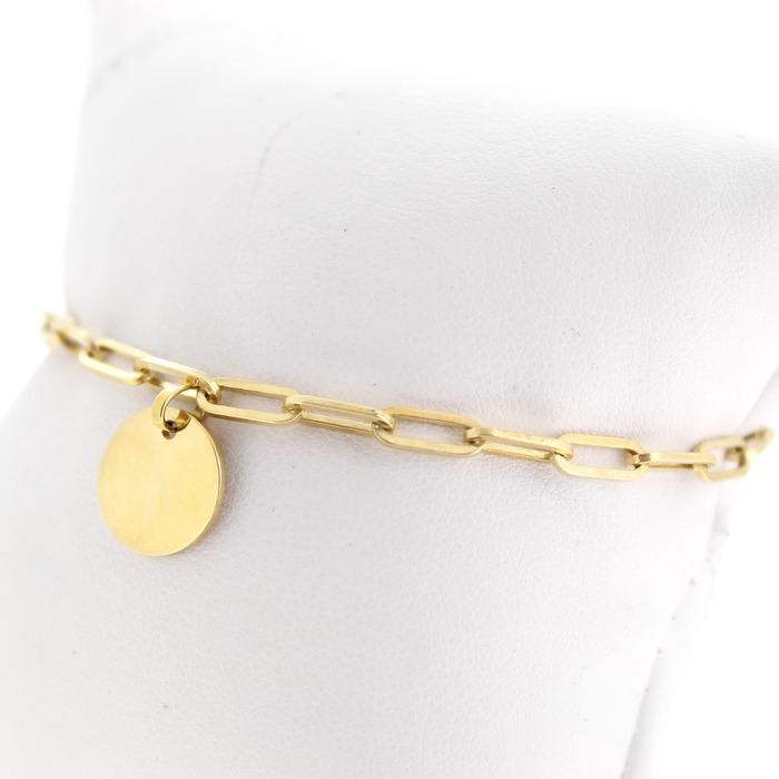 Juweel Funky Gold Armband SP225B14Y Hanger Met Gravure SP2451P14Y 14 karaat 'OTL-5053'
