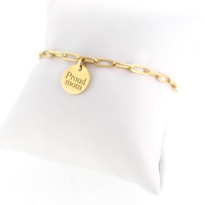 Juweel Funky Gold Armband SP225B14Y Hanger Met Gravure SP2451P14Y 14 karaat 'OTL-5053'