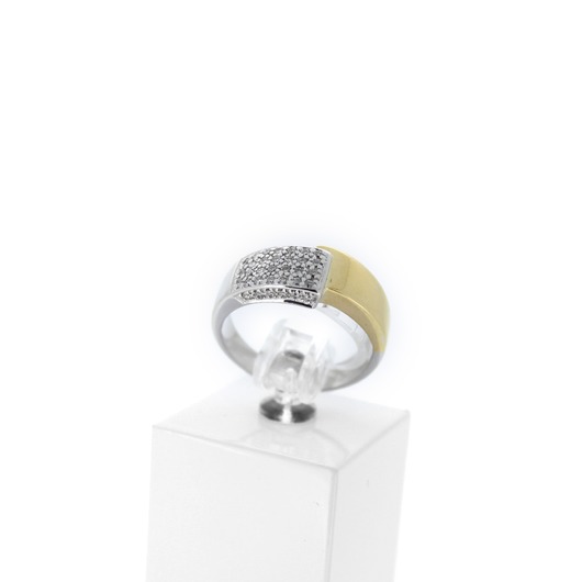 Juweel Ring bicolor goud 18 karaat Briljanten 'CV-1328-TWDH'
