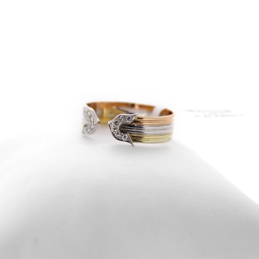 Juweel Ring bicolor goud Briljanten 18K 'CV-1320-TWDH'