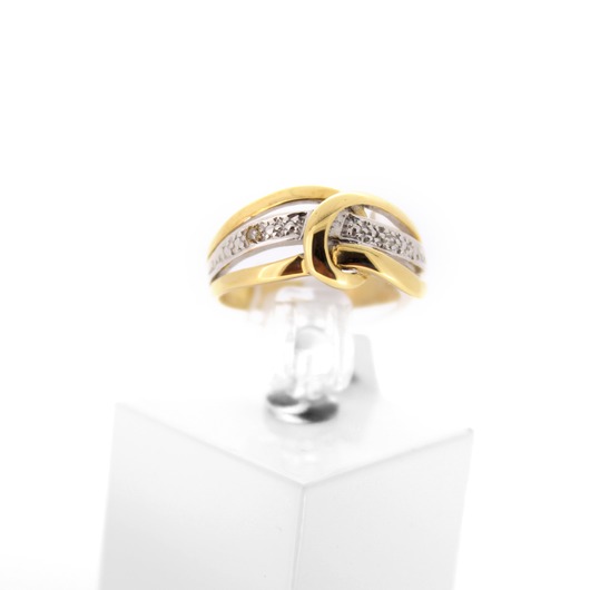 Juweel Ring geelgoud 18K briljanten 'CV-1321-TWDH'