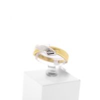 Juweel Ring Bicolor goud 18 karaat Briljant 'CV-1322-TWDH' Juweel Ring Bicolor goud 18 karaat Briljant 'CV-1322-TWDH'