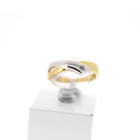Juweel Ring Bicolor goud 18 karaat Briljant 'CV-1322-TWDH'