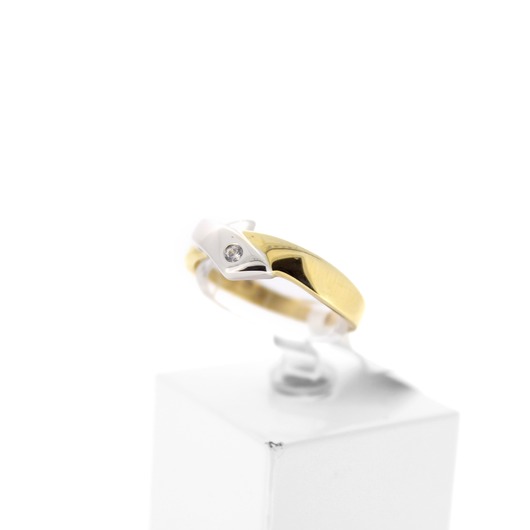 Juweel Ring Bicolor goud 18 karaat Briljant 'CV-1322-TWDH'