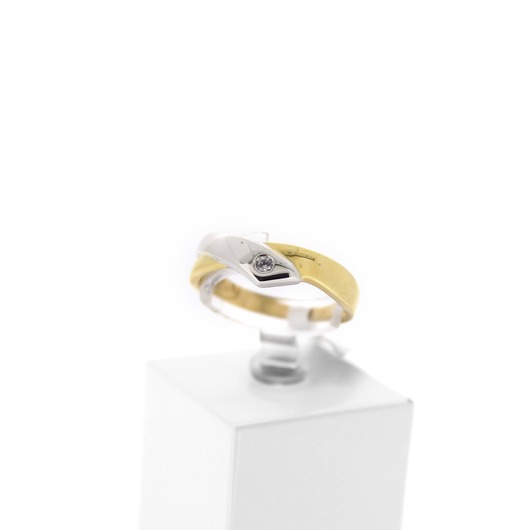 Juweel Ring Bicolor goud 18 karaat Briljant 'CV-1322-TWDH'