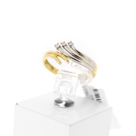 Juweel Ring bicolor goud 18 karaat briljanten 'CV-1324-TWDH' 