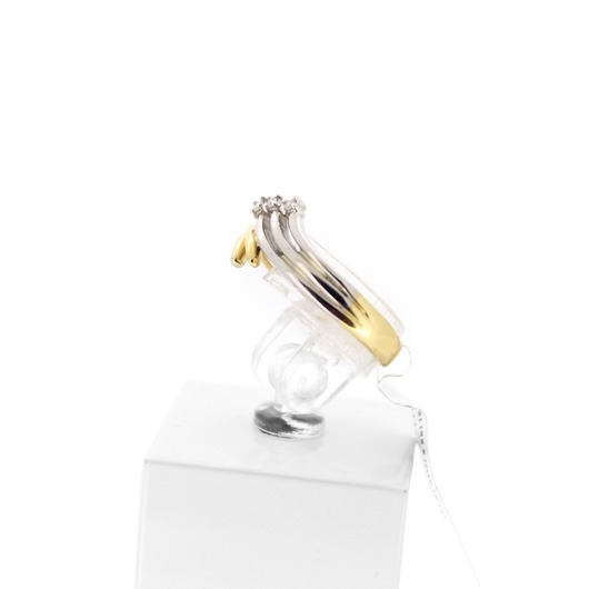 Juweel Ring bicolor goud 18 karaat briljanten 'CV-1324-TWDH' 