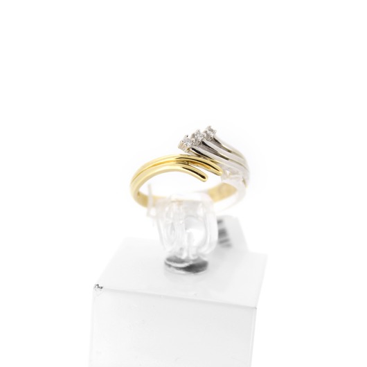 Juweel Ring bicolor goud 18 karaat briljanten 'CV-1324-TWDH' 