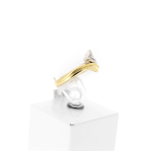 Juweel Ring bicolor goud 18 karaat briljanten 'CV-1324-TWDH' 