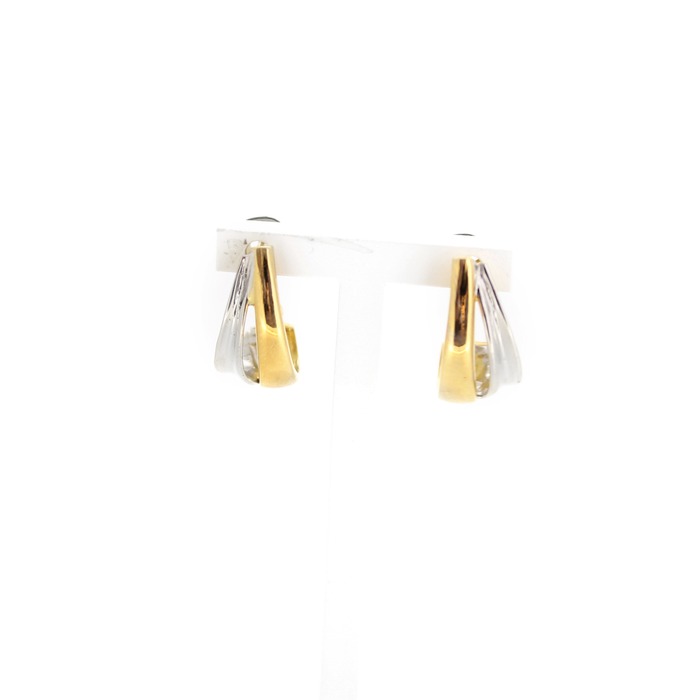 Juweel Buffilor oorbellen bicolor goud 18 karaat G-BTO035GG 'OTL-5051'