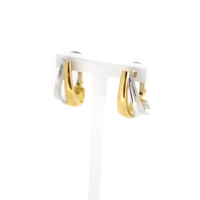 Juweel Buffilor oorbellen bicolor goud 18 karaat G-BTO035GG 'OTL-5051'
