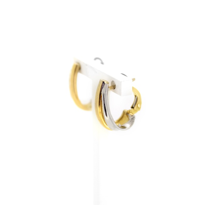Juweel Buffilor oorbellen bicolor goud 18 karaat G-BTO035GG 'OTL-5051'
