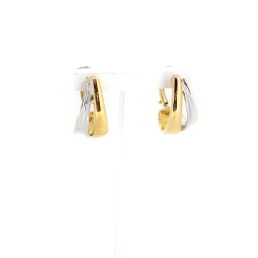 Juweel Buffilor oorbellen bicolor goud 18 karaat G-BTO035GG 'OTL-5051'