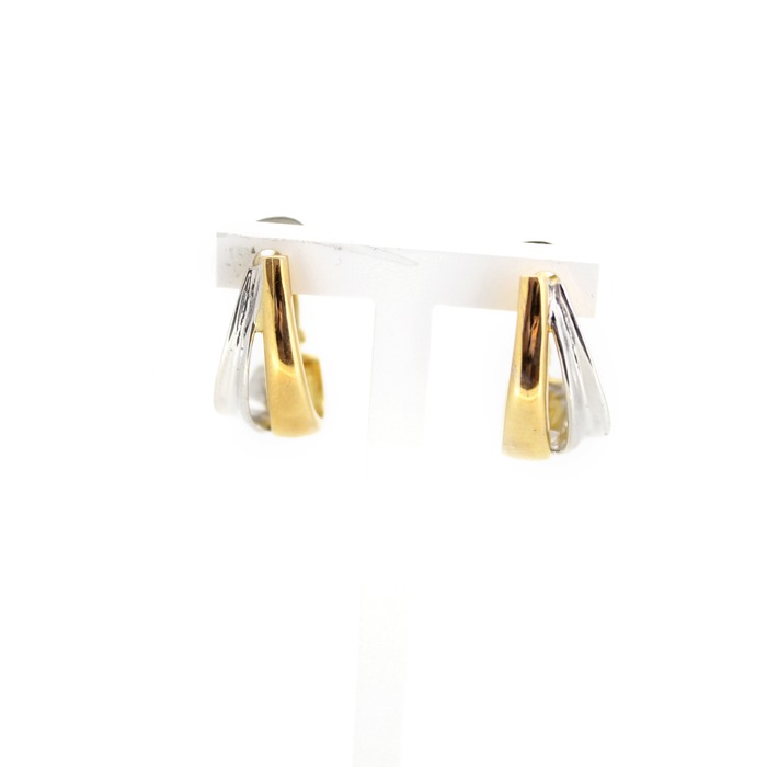 Juweel Buffilor oorbellen bicolor goud 18 karaat G-BTO035GG 'OTL-5051'
