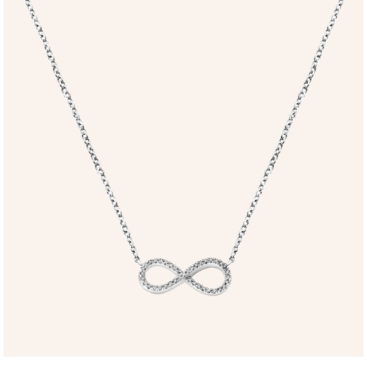 Juweel DIAMANTI PER TUTTI BIG INFINITY NECKLACE M2202 M319 WHITE Juweel DIAMANTI PER TUTTI BIG INFINITY NECKLACE M2202 M319 WHITE