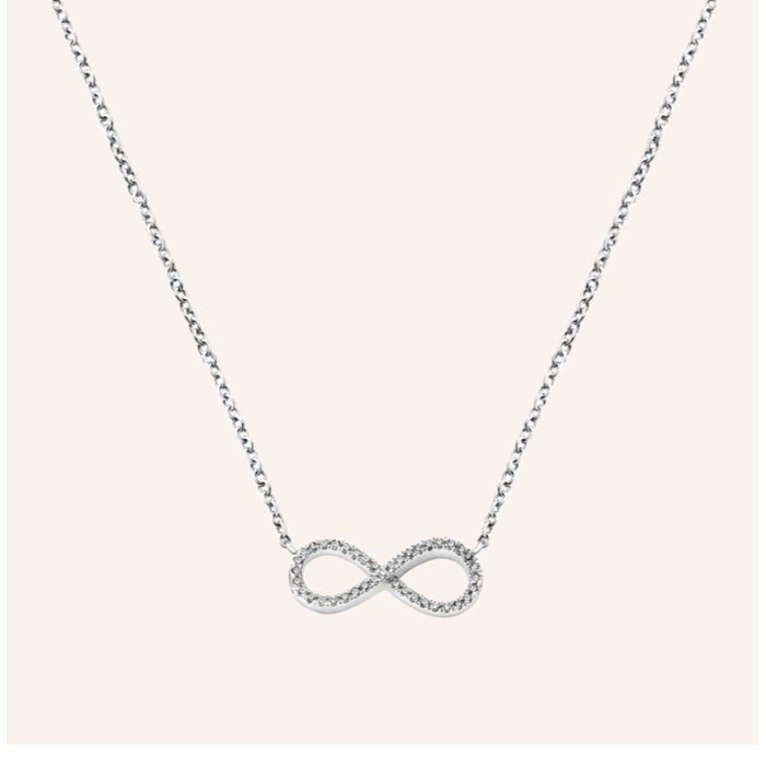 Juweel DIAMANTI PER TUTTI BIG INFINITY NECKLACE M2202 M319 WHITE