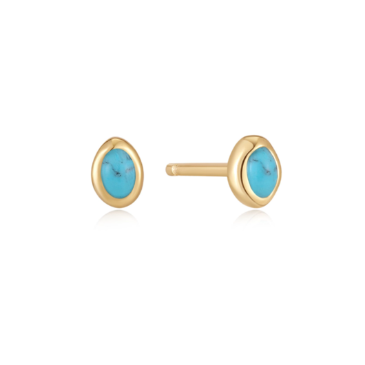 Juweel Ania Haie Making Waves Turquoise Wave Stud Earrings E044-01G Juweel Ania Haie Making Waves Turquoise Wave Stud Earrings E044-01G