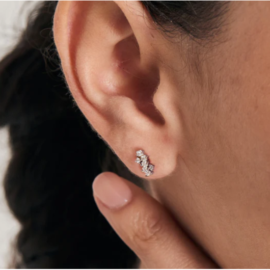 Juweel Ania Haie Ear Edit Sparkle Cluster Climber Barbell Single Earring E047-12H