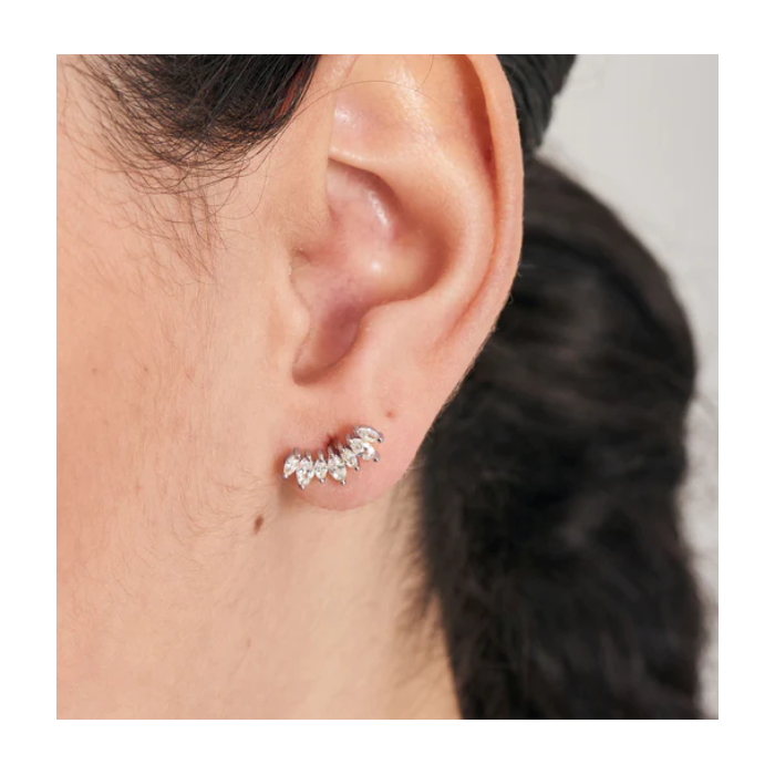Juweel Ania Haie Ear Edit Sparkle Marquise Climber Barbell Single Earring E047-08H