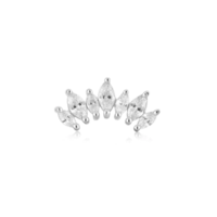 Juweel Ania Haie Ear Edit Sparkle Marquise Climber Barbell Single Earring E047-08H Juweel Ania Haie Ear Edit Sparkle Marquise Climber Barbell Single Earring E047-08H