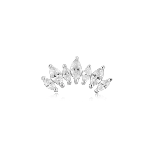 Juweel Ania Haie Ear Edit Sparkle Marquise Climber Barbell Single Earring E047-08H Juweel Ania Haie Ear Edit Sparkle Marquise Climber Barbell Single Earring E047-08H