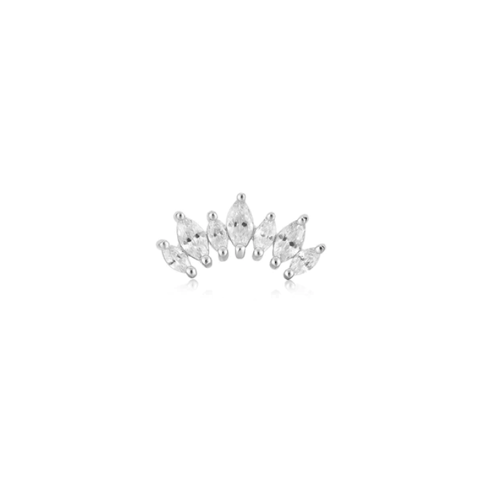 Juweel Ania Haie Ear Edit Sparkle Marquise Climber Barbell Single Earring E047-08H