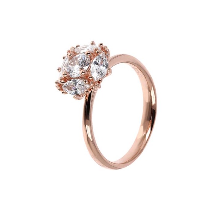 Juweel Bronzallure Altissima Round Pavé Ring Rosé plated WSBZ01683.W