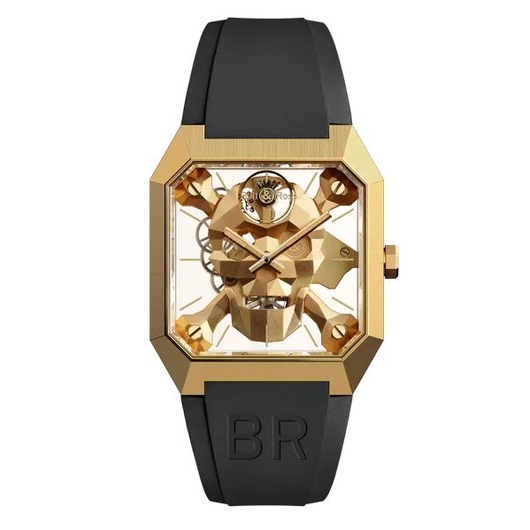 Horloge BELL & ROSS BR01 CYBER SKULL BRONZE LIMITED EDITION BR01-CSK-BR/SRB