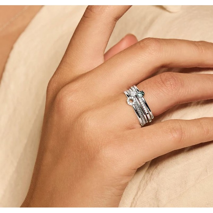 Juweel Blush ring 14 karaat witgoud met zirkonium 1201WZI